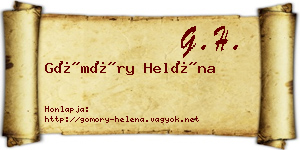 Gömöry Heléna névjegykártya